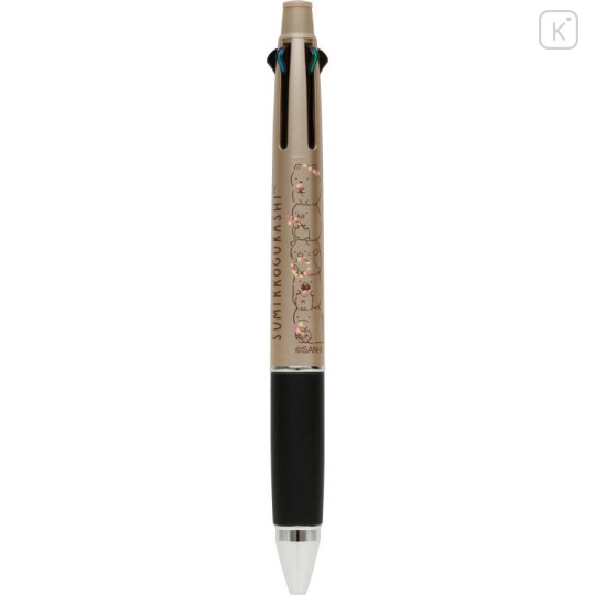 Japan San-X Jetstream 4&1 Multi Pen + Mechanical Pencil - Sumikko Gurashi / Metallic Brown Flora - 2