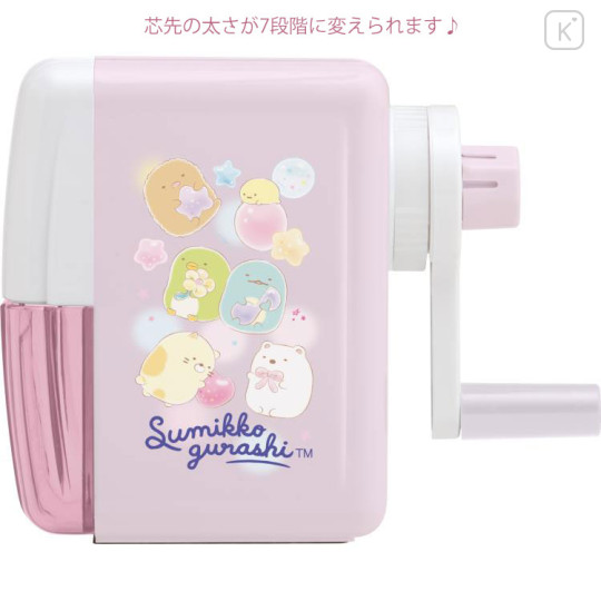 Japan San-X Electric Manual Sharpener - Sumikko Gurashi / Balloon Pink - 2