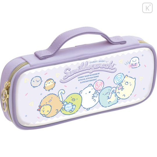 Japan San-X Pen Pouch - Sumikko Gurashi / Sweets Purple - 1