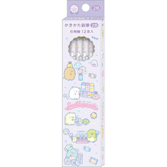 Japan San-X Hexagonal 2B Pencil 12pcs Set - Sumikko Gurashi / Sweets Purple