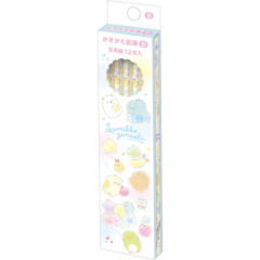 Japan San-X Hexagonal 2B Pencil 12pcs Set - Sumikko Gurashi / Balloon White