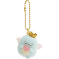 Japan San-X Petit Flocked Keychain - Sumikko Gurashi / Angel Tokage King - 1