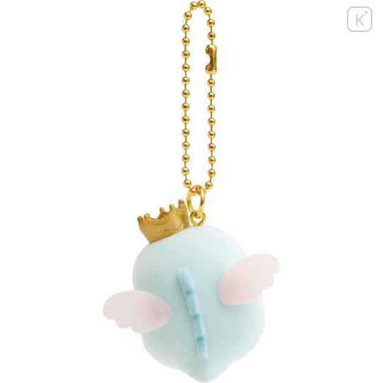 Japan San-X Petit Flocked Keychain - Sumikko Gurashi / Angel Tokage King - 3