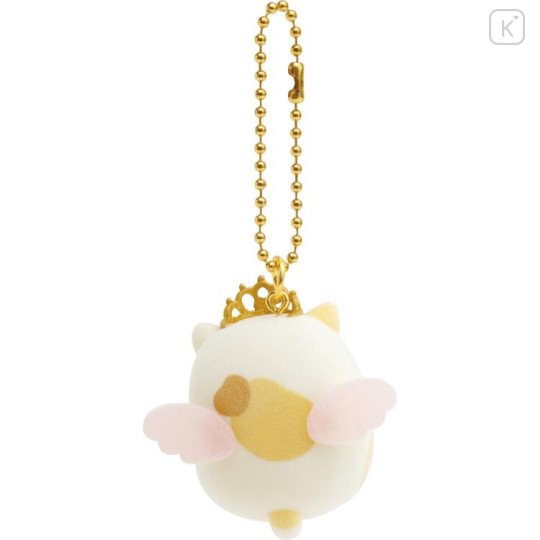 Japan San-X Petit Flocked Keychain - Sumikko Gurashi / Angel Neko - 3