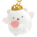 Japan San-X Petit Flocked Keychain - Sumikko Gurashi / Angel Shirokuma - 2