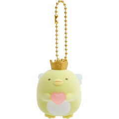 Japan San-X Petit Flocked Keychain - Sumikko Gurashi / Angel Penguin?