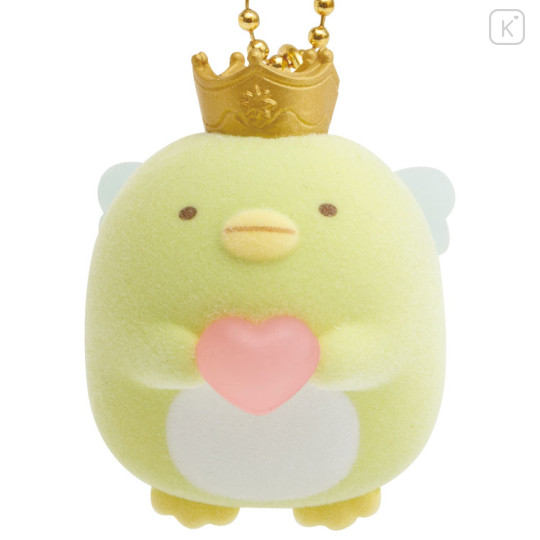 Japan San-X Petit Flocked Keychain - Sumikko Gurashi / Angel Penguin? - 2