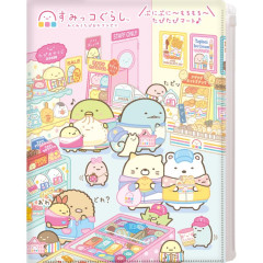 Japan San-X 6+1 Pockets A4 Clear Holder - Sumikko Gurashi / Exciting Tapioca Convenience Store Tapitapi Mart