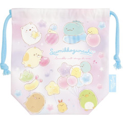 Japan San-X Drawstring Bag - Sumikko Gurashi / Balloon Purple