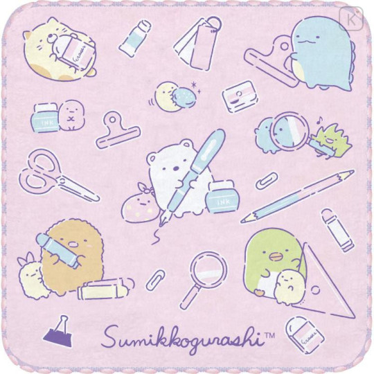 Japan San-X Mini Towel 3pcs Set - Sumikko Gurashi / Happy School - 5