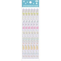 Japan San-X 2B Pencil 6pcs - Sumikko Gurashi / Happy School Purple