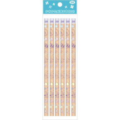 Japan San-X 2B Pencil 6pcs - Sumikko Gurashi / Happy School Beige