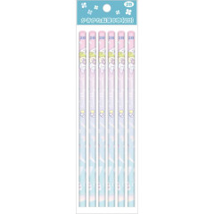 Japan San-X 2B Pencil 6pcs - Sumikko Gurashi / Happy School Gradient Pink Blue