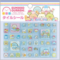 Japan San-X Tile Sticker - Sumikko Gurashi / Exciting Tapioca Convenience Store Glitter Blue