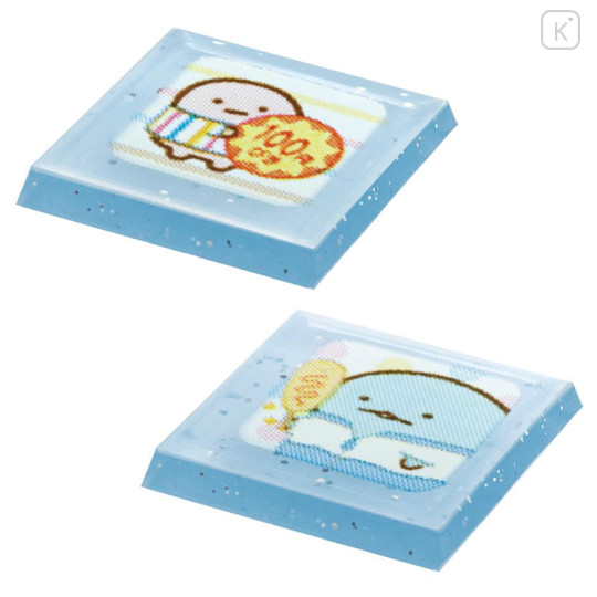 Japan San-X Tile Sticker - Sumikko Gurashi / Exciting Tapioca Convenience Store Glitter Blue - 2