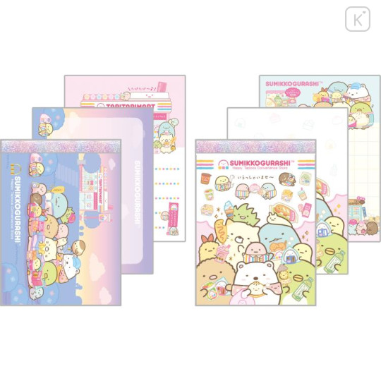 Japan San-X Mini Notepad 2pcs Set - Sumikko Gurashi / Exciting Tapioca Convenience Store - 1