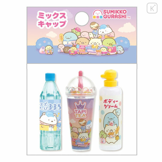 Japan San-X Secret Pencil Cap 3pcs Set - Sumikko Gurashi / Exciting Tapioca Convenience Store - 3