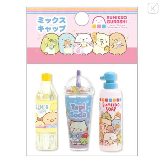 Japan San-X Secret Pencil Cap 3pcs Set - Sumikko Gurashi / Exciting Tapioca Convenience Store - 4