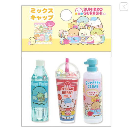 Japan San-X Secret Pencil Cap 3pcs Set - Sumikko Gurashi / Exciting Tapioca Convenience Store - 5