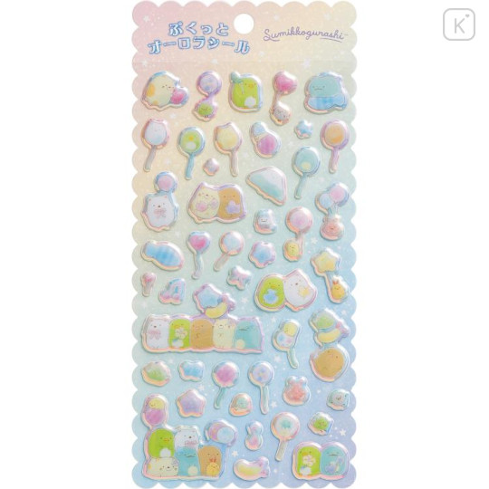 Japan San-X Bubble Sticker - Sumikko Gurashi / Aurora Balloon - 1