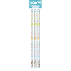 Japan San-X Hexagonal 4B Pencil 3pcs Set - Sumikko Gurashi / Balloon Blue