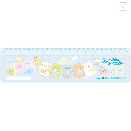 Japan San-X Slim Ruler 15cm - Sumikko Gurashi / Balloon - 1