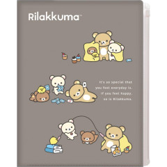 Japan San-X 6+1 Pockets A4 Clear Holder - Rilakkuma / New Basic Rilakkuma Brown