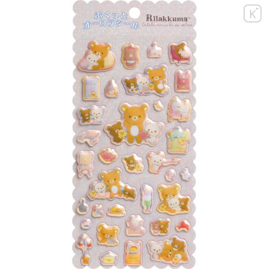 Japan San-X Bubble Sticker - Rilakkuma / Aurora Wonderful House - 1