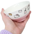 Japan Sanrio Porcelain Rice Bowl - Hello Kitty / Smile From Heart - 2