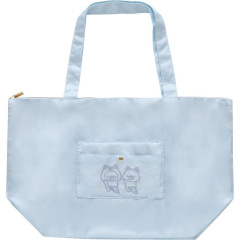 Japan San-X Carry-On Eco Shopping Bag - Chairoikoguma / Aokogu Sleepover Light Blue