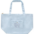 Japan San-X Carry-On Eco Shopping Bag - Chairoikoguma : Aokogu Sleepover Light Blue - 1