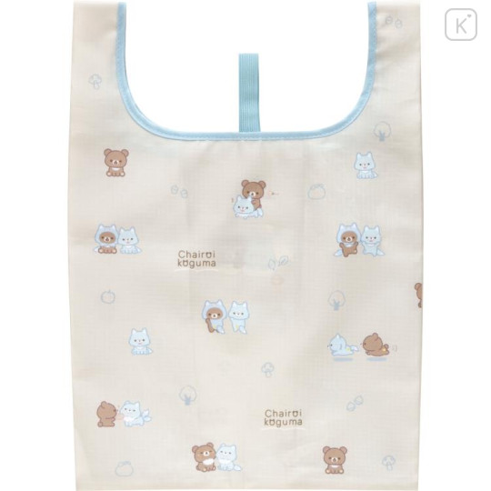 Japan San-X Eco Shopping Bag - Chairoikoguma : Aokogu Sleepover Beige Blue - 1