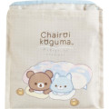 Japan San-X Eco Shopping Bag - Chairoikoguma : Aokogu Sleepover Beige Blue - 2