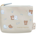 Japan San-X Pouch & Tissue Case - Rilakkuma / Aokogu Sleepover Beige Blue - 1