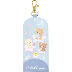 Japan San-X Key Case with Reel - Rilakkuma / Star Space