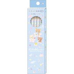 Japan San-X Hexagonal 2B Pencil 12pcs Set - Rilakkuma / Star Space