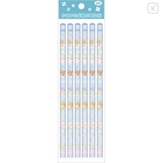 Japan San-X Hexagonal 2B Pencil Set - Rilakkuma : Star Space 6 - 1