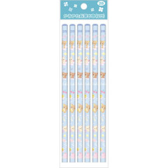 Japan San-X Hexagonal 2B Pencil 6pcs Set - Rilakkuma / Star Space