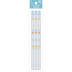 Japan San-X Hexagonal 2B Pencil 3pcs Set - Rilakkuma / Star Space