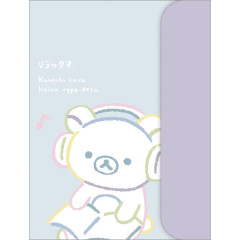 Japan San-X Double-sided A4 Clear Holder - Rilakkuma / Music Purple