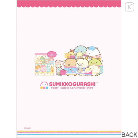 Japan San-X Double-sided A4 Clear Holder - Sumikko Gurashi / Exciting Tapioca Convenience Store Pink - 2