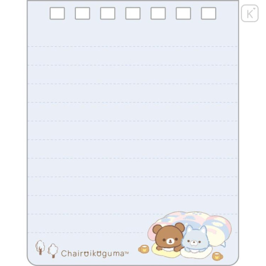 Japan San-X Mini Notebook - Chairoikoguma / Aokogu Sleepover Blue - 2