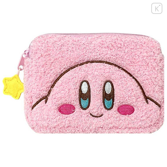 Japan Kirby Fluffy Mini Pouch - Smiley - 1