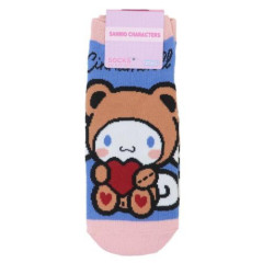 Japan Sanrio Socks - Cinnamoroll / Teddy Bear Love