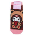 Japan Sanrio Socks - Kuromi / Teddy Bear Love - 1