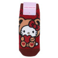 Japan Sanrio Socks - Hello Kitty / Teddy Bear Love - 1