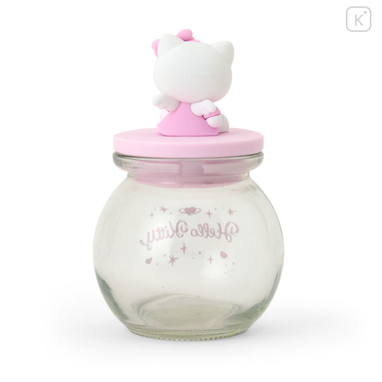 Japan Sanrio Glass Canister - Hello Kitty / Angel Pink - 2