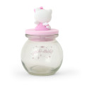 Japan Sanrio Glass Canister - Hello Kitty / Angel Pink - 2