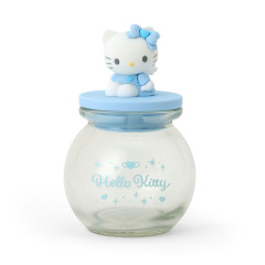 Japan Sanrio Glass Canister - Hello Kitty / Angel Blue