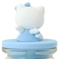 Japan Sanrio Glass Canister - Hello Kitty / Angel Blue - 4